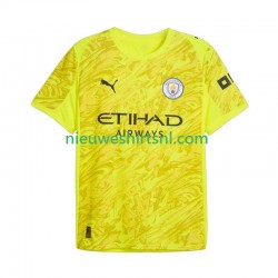 Manchester City Heren Shirt met Bedrukking Doelman Derde 2025-2026 Korte Mouw