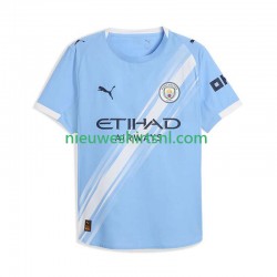 Manchester City Heren Shirt met Bedrukking Thuis 2025-2026 Korte Mouw