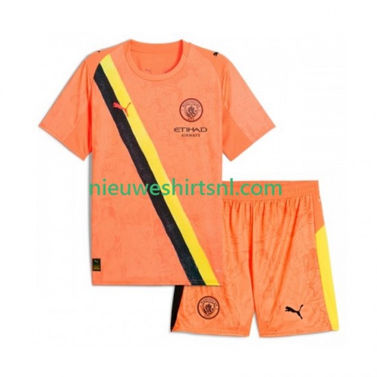 Manchester City Kind Shirt met Bedrukking Doelman UPER Kids Thuis 2025-2026 Korte Mouw