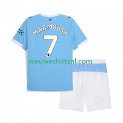 Manchester City Kind Shirt met Bedrukking Omar Marmoush 7 Thuis 2025-2026 Korte Mouw