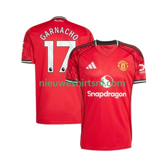 Manchester United Heren Shirt met Bedrukking Alejandro Garnacho 17 Thuis 2025-2026 Korte Mouw