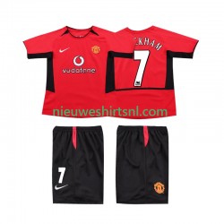 Manchester United Kind Shirt met Bedrukking BECKHAM 7 Retro Thuis 2004 2002 Korte Mouw