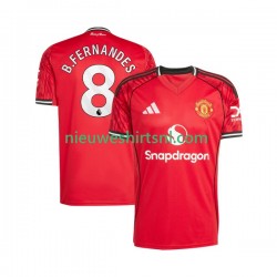 Manchester United Heren Shirt met Bedrukking Bruno Fernandes 8 Thuis 2025-2026 Korte Mouw