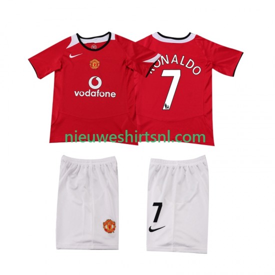 Manchester United Kind Shirt met Bedrukking Cristiano Ronaldo 7 Retro Thuis 2004 2006 Korte Mouw