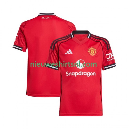Manchester United Heren Shirt met Bedrukking Thuis 2025-2026 Korte Mouw