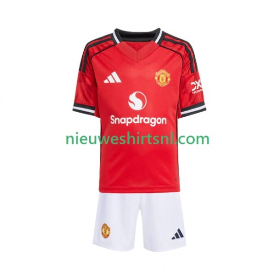 Manchester United Kind Shirt met Bedrukking Thuis 2025-2026 Korte Mouw