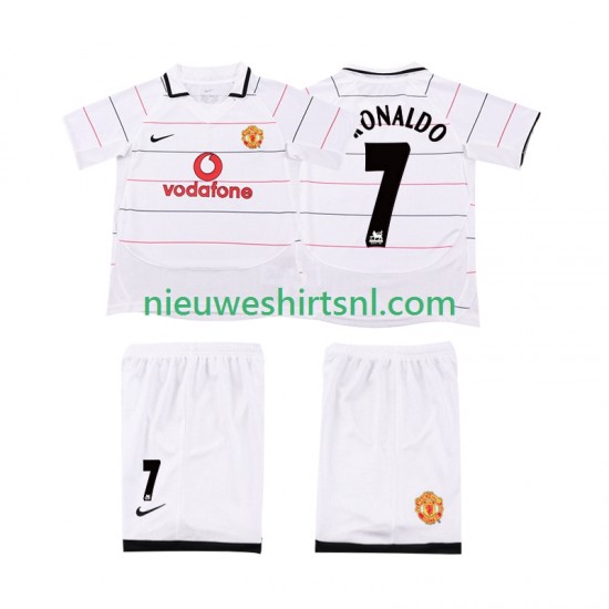Manchester United Kind Shirt met Bedrukking Cristiano Ronaldo 7 2003 2005 Retro Thuis Korte Mouw