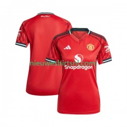 Manchester United Dames Shirt met Bedrukking Thuis 2025-2026 Korte Mouw