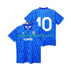 Napoli Heren Shirt met Bedrukking 10 1991 1993 Retro Thuis Korte Mouw