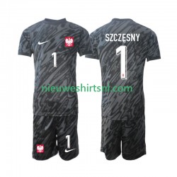 Polen Kind Shirt met Bedrukking Doelman Szczesny 1 Uit 2024 Korte Mouw