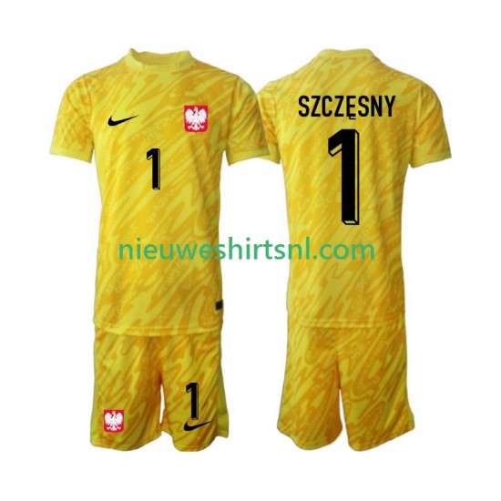 Polen Kind Shirt met Bedrukking Doelman Szczesny 1 Thuis 2024 Korte Mouw