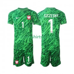 Polen Kind Shirt met Bedrukking Doelman Szczesny 1 Derde 2024 Korte Mouw