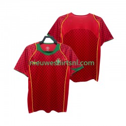 Portugal Heren Shirt met Bedrukking Retro Thuis 2004 Korte Mouw