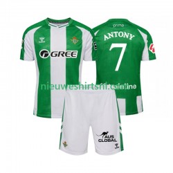 Real Betis Kind Shirt met Bedrukking Antony 7 Thuis 2025-2026 Korte Mouw