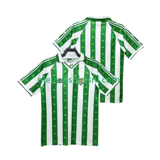 Real Betis Heren Shirt met Bedrukking 1995 1997 Retro Thuis Korte Mouw