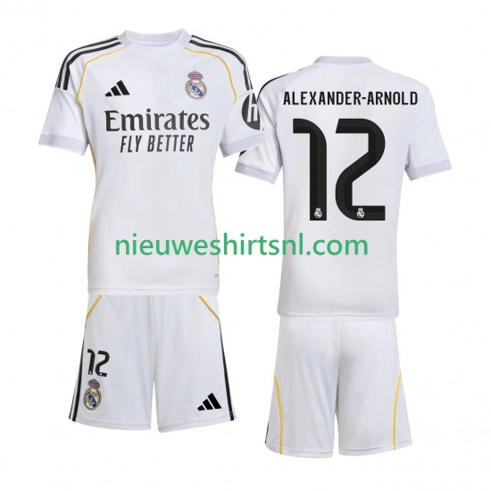 Real Madrid Kind Shirt met Bedrukking Alexander-Arnold 12 Thuis 2025-2026 Korte Mouw