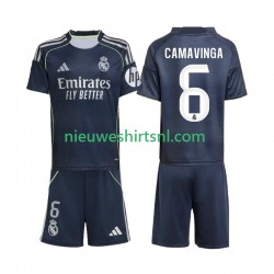 Real Madrid Kind Shirt met Bedrukking Camavinga 6 Uit 2025-2026 Korte Mouw