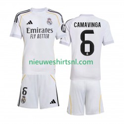 Real Madrid Kind Shirt met Bedrukking Camavinga 6 Thuis 2025-2026 Korte Mouw