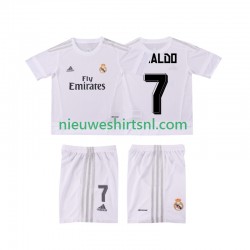 Real Madrid Kind Shirt met Bedrukking Cristiano Ronaldo 7 2015 2016 Retro Thuis Korte Mouw