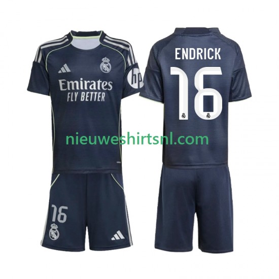 Real Madrid Kind Shirt met Bedrukking Endrick 16 Uit 2025-2026 Korte Mouw