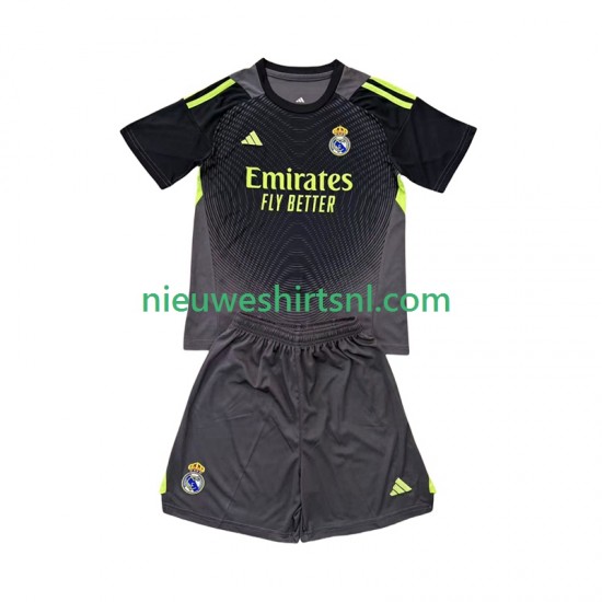 Real Madrid Kind Shirt met Bedrukking Doelman Derde 2025-2026 Korte Mouw