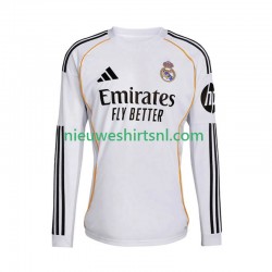 Real Madrid Heren Shirt met Bedrukking Thuis 2025-2026 Lange Mouw