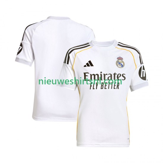Real Madrid Heren Shirt met Bedrukking Thuis 2025-2026 Korte Mouw