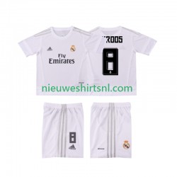 Real Madrid Kind Shirt met Bedrukking KROOS 8 2015 2016 Retro Thuis Korte Mouw