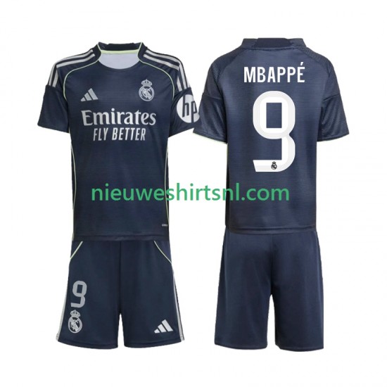 Real Madrid Kind Shirt met Bedrukking Mbappé Kylian 9 Uit 2025-2026 Korte Mouw