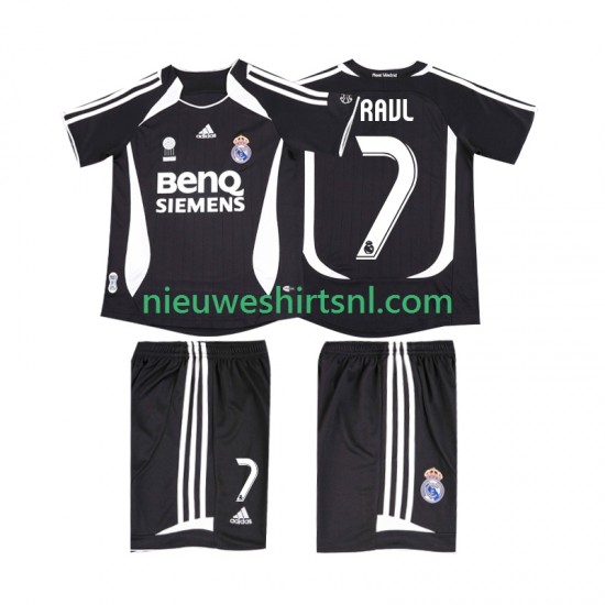 Real Madrid Kind Shirt met Bedrukking RAUL 7 2007 Retro Uit 2006 Korte Mouw