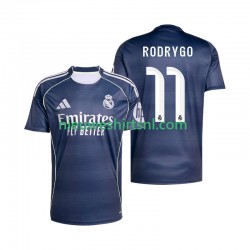 Real Madrid Heren Shirt met Bedrukking Rodrygo 11 Uit 2025-2026 Korte Mouw