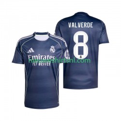Real Madrid Heren Shirt met Bedrukking Valverde 8 Uit 2025-2026 Korte Mouw