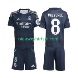 Real Madrid Kind Shirt met Bedrukking Valverde 8 Uit 2025-2026 Korte Mouw