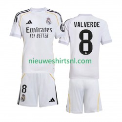 Real Madrid Kind Shirt met Bedrukking Valverde 8 Thuis 2025-2026 Korte Mouw