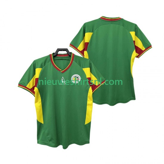 Senegal Heren Shirt met Bedrukking Retro Uit 2002 Korte Mouw