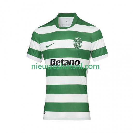 Sporting CP Heren Shirt met Bedrukking Thuis 2025-2026 Korte Mouw