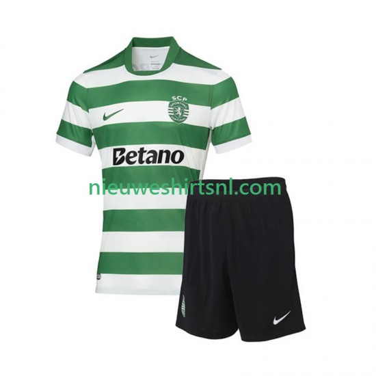 Sporting CP Kind Shirt met Bedrukking Thuis 2025-2026 Korte Mouw