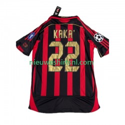 AC Milan Heren Shirt met Bedrukking KAKA 8 2007 Retro Thuis 2006 Korte Mouw