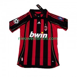 AC Milan Heren Shirt met Bedrukking KAKA 8 2007 Retro Thuis 2006 Korte Mouw