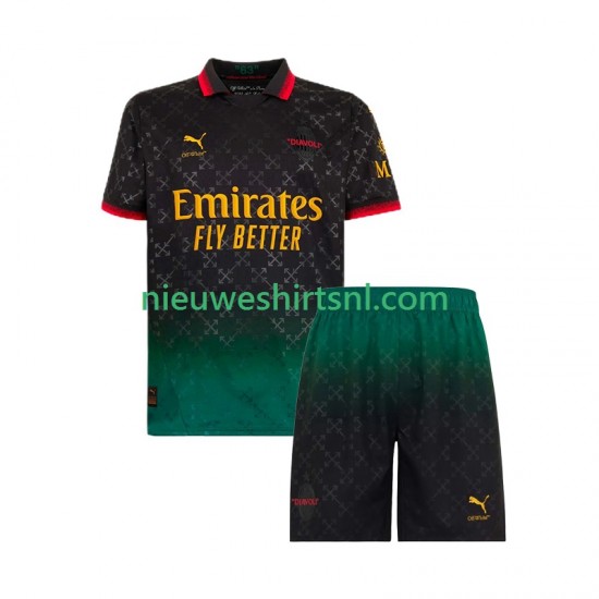 AC Milan Kind Shirt met Bedrukking Vierde 2024-2025 Korte Mouw