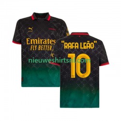 AC Milan Heren Shirt met Bedrukking RAFA LEAO 10 Vierde 2024-2025 Korte Mouw