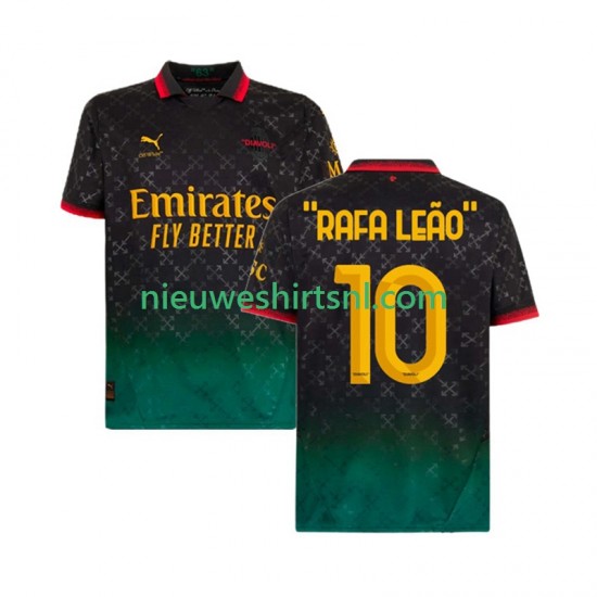 AC Milan Heren Shirt met Bedrukking RAFA LEAO 10 Vierde 2024-2025 Korte Mouw