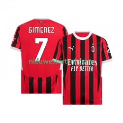 AC Milan Heren Shirt met Bedrukking Santiago Gimenez 7 Thuis 2024-2025 Korte Mouw