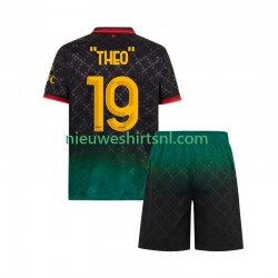 AC Milan Kind Shirt met Bedrukking THEO 19 Vierde 2024-2025 Korte Mouw