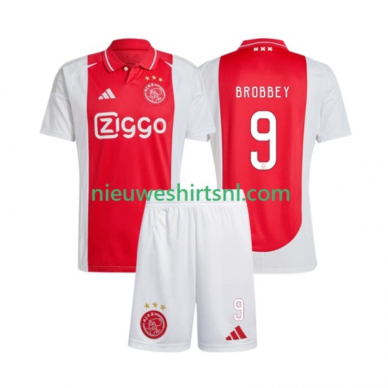 AFC Ajax Kind Shirt met Bedrukking Brian Brobbey 9 Thuis 2024-2025 Korte Mouw