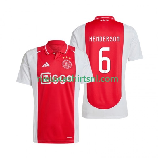AFC Ajax Heren Shirt met Bedrukking Henderson 6 Thuis 2024-2025 Korte Mouw