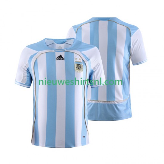 Argentinië Heren Shirt met Bedrukking Retro Thuis 2006 Korte Mouw