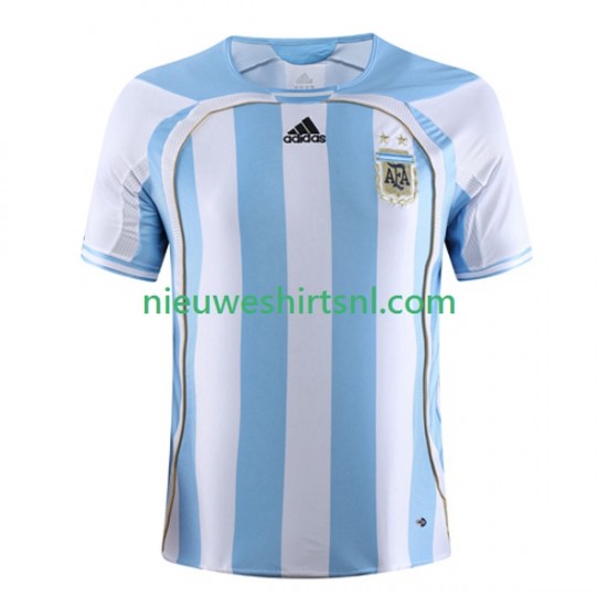Argentinië Heren Shirt met Bedrukking Retro Thuis 2006 Korte Mouw