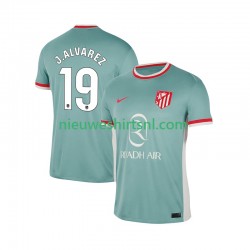 Atlético Madrid Heren Shirt met Bedrukking Julian Alvarez 19 Uit 2024-2025 Korte Mouw