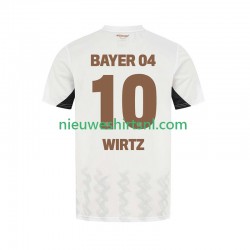 Bayer 04 Leverkusen Heren Shirt met Bedrukking Florian Wirtz 10 Uit 2024-2025 Korte Mouw
